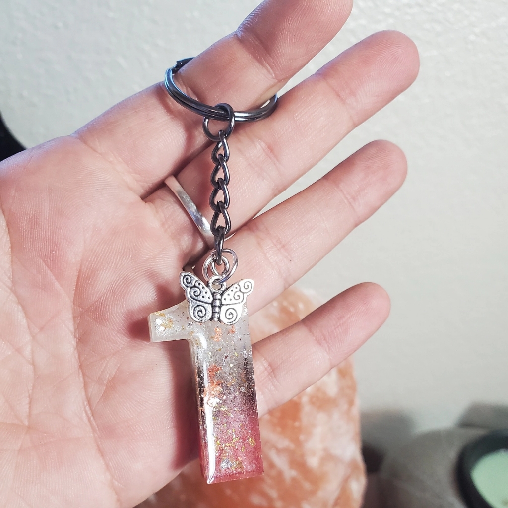 3 For $15 Handmade Resin Keychain Number 1 With Charm